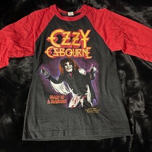 Limited Edition Ozzy Osborne Diary of a Madman 3/4 Baseball Tee